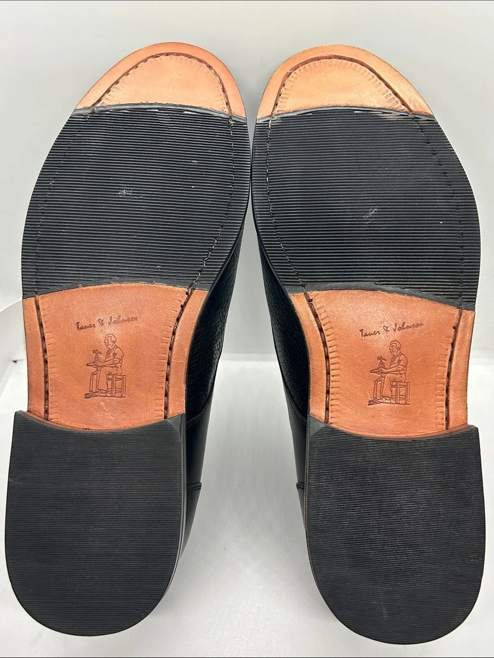 Tauer & Johnson Mens 9 D Americana EX Wellington Derby Dress Shoes Deer Calf